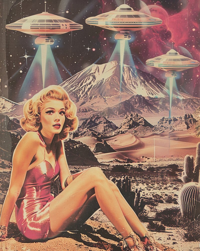 Retro Desert UFO Invasion by Samantha Hearn