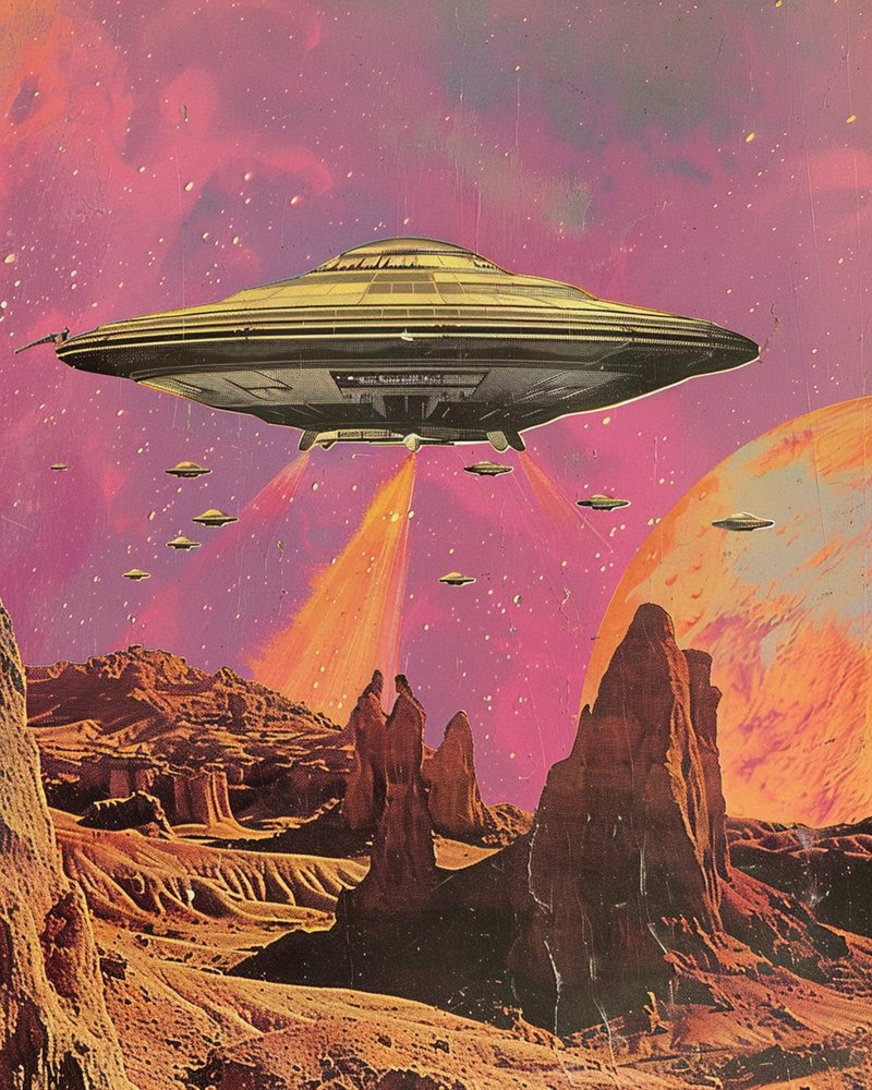 Retro Sci-Fi Desert Planet by Samantha Hearn