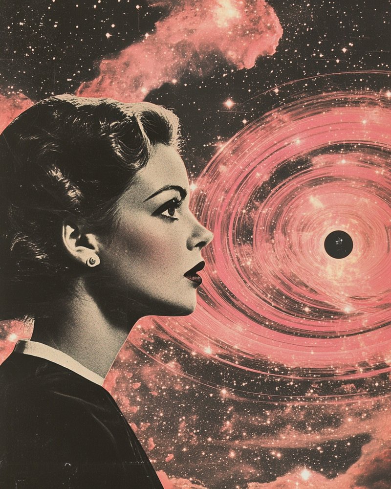 Woman and Cosmic Mystery by Samantha Hearn