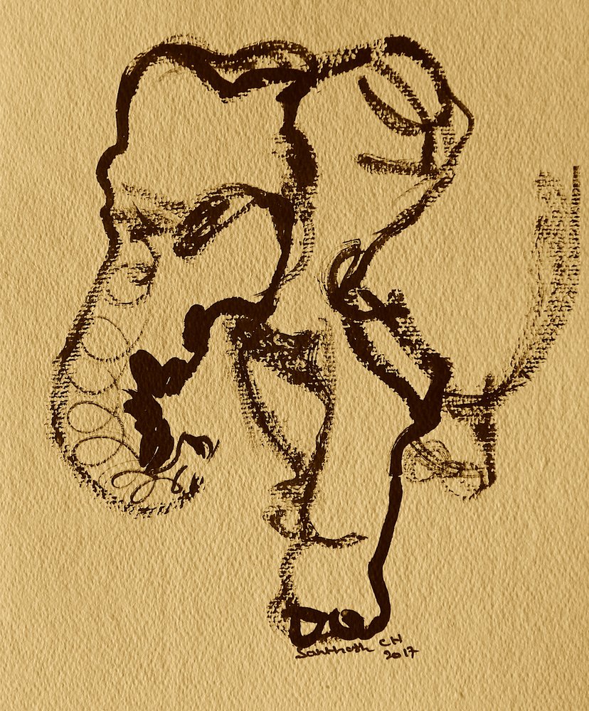 Abstract Elephant Head by Santhosh ch