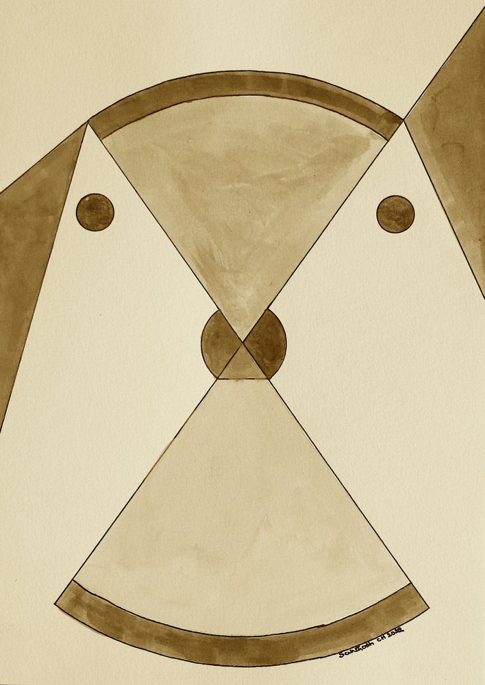Brown Geometric Balance by Santhosh ch