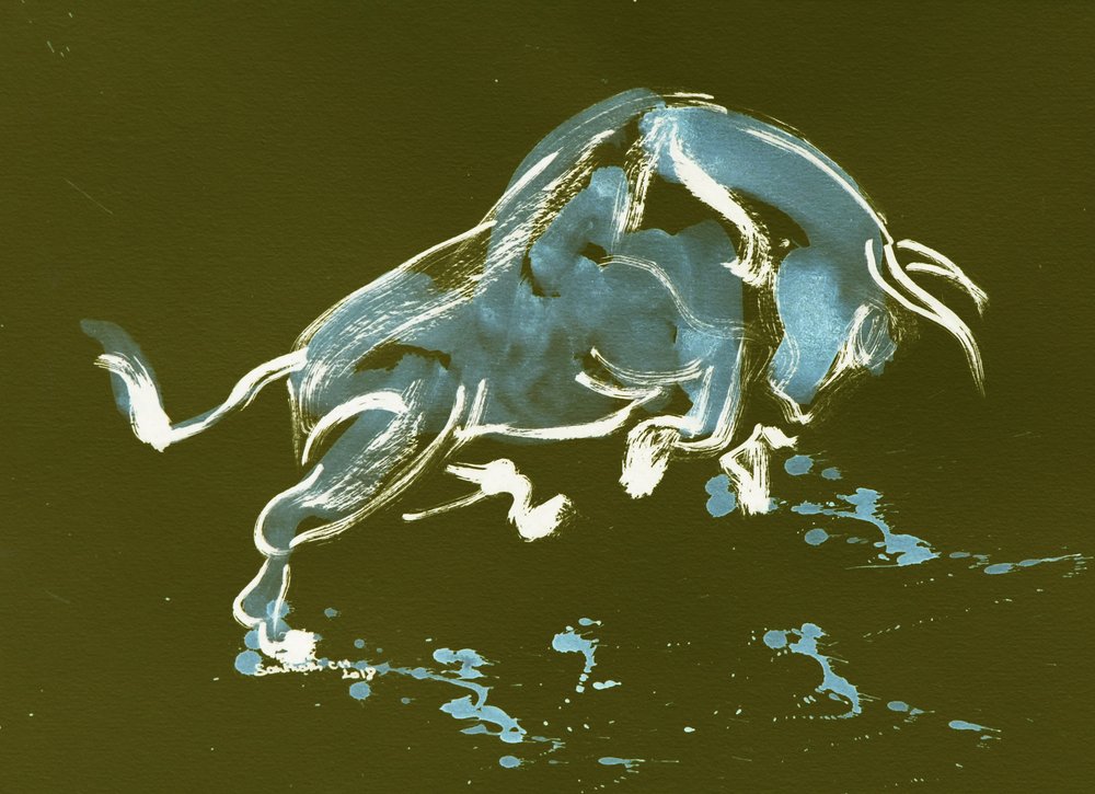 Charging Blue Bull by Santhosh ch