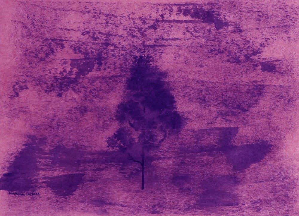 Dreamy Purple Landscape by Santhosh ch