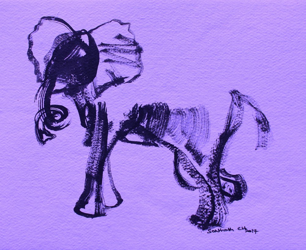 Dynamic Purple Elephant by Santhosh ch