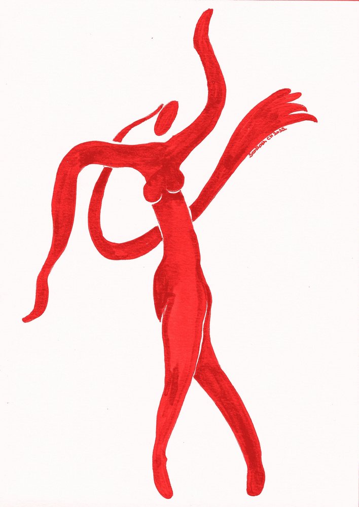 Dynamic Red Dance by Santhosh ch