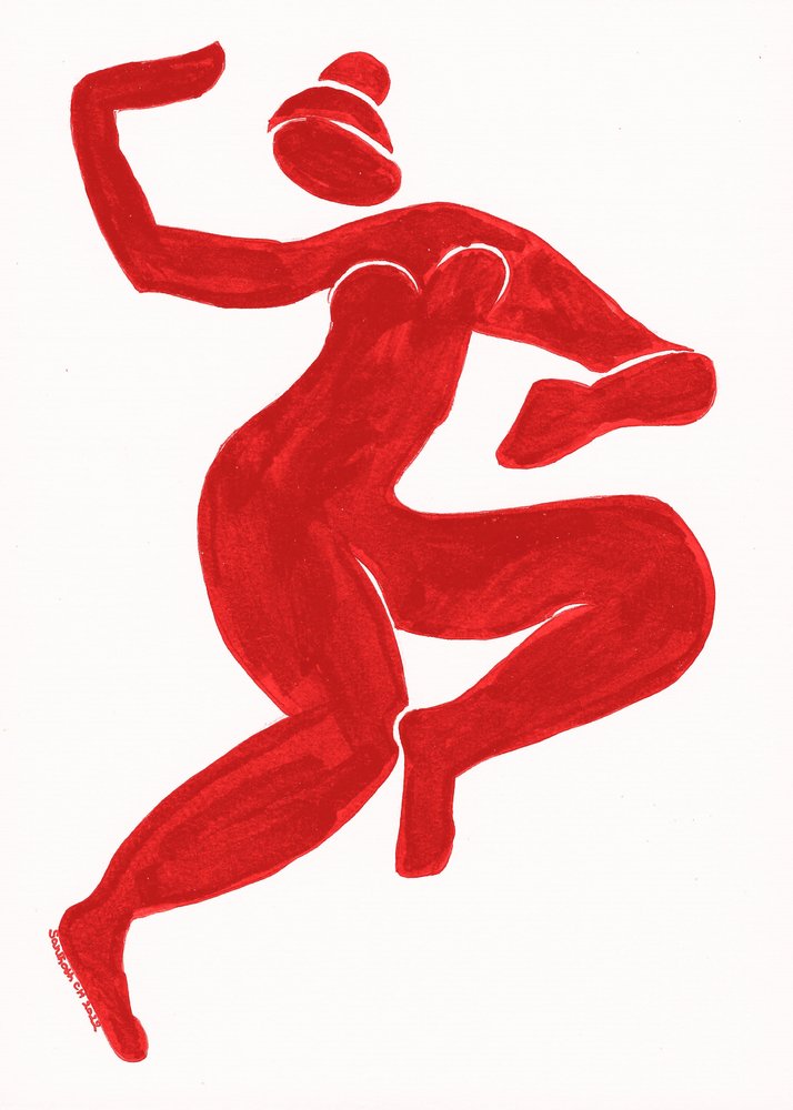 Dynamic Red Dancer by Santhosh ch