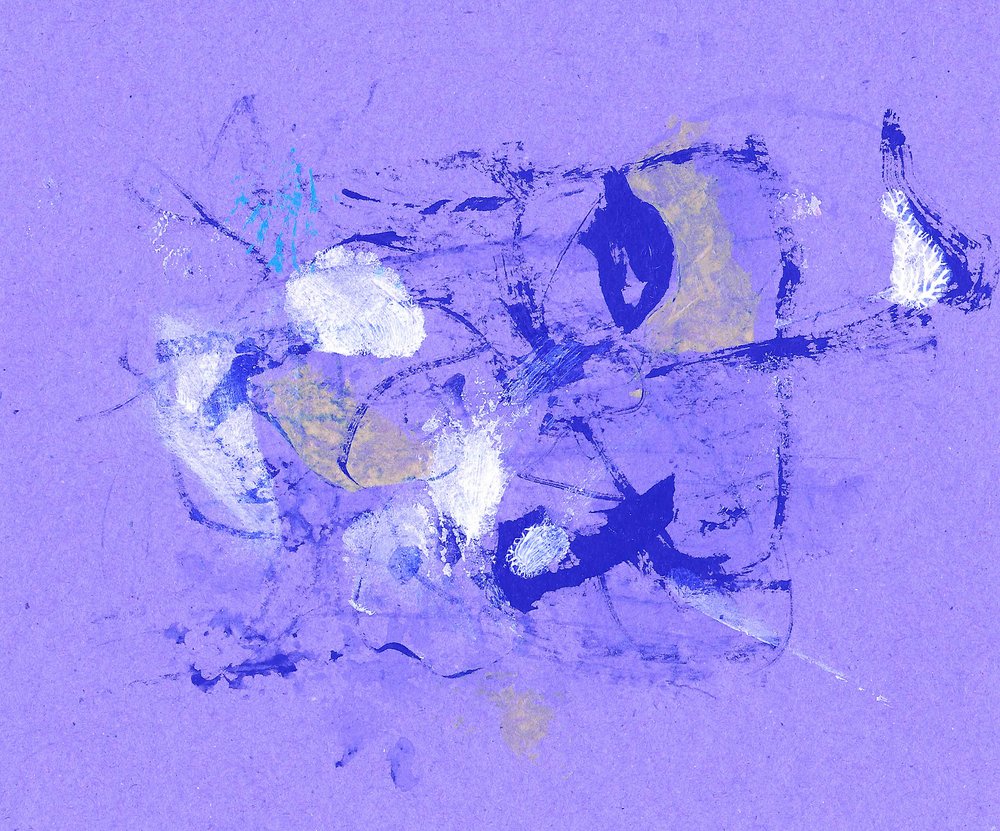 Expressive Purple Abstract by Santhosh ch