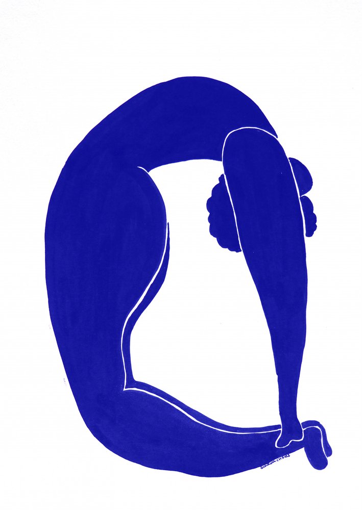 Graceful Blue Form by Santhosh ch