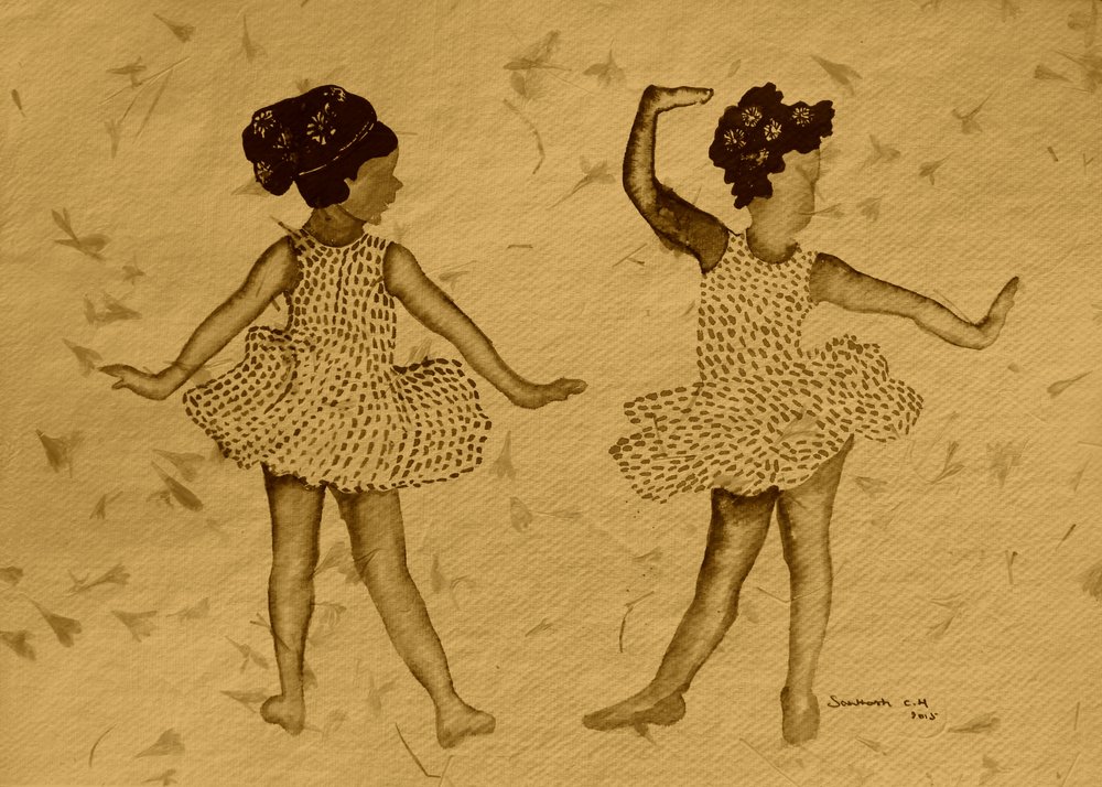 Joyful Dancing Girls by Santhosh ch