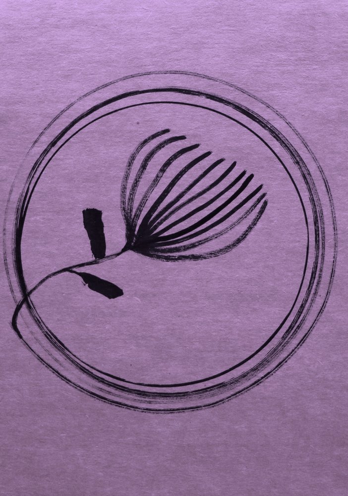 Minimal Purple Flower Circle by Santhosh ch