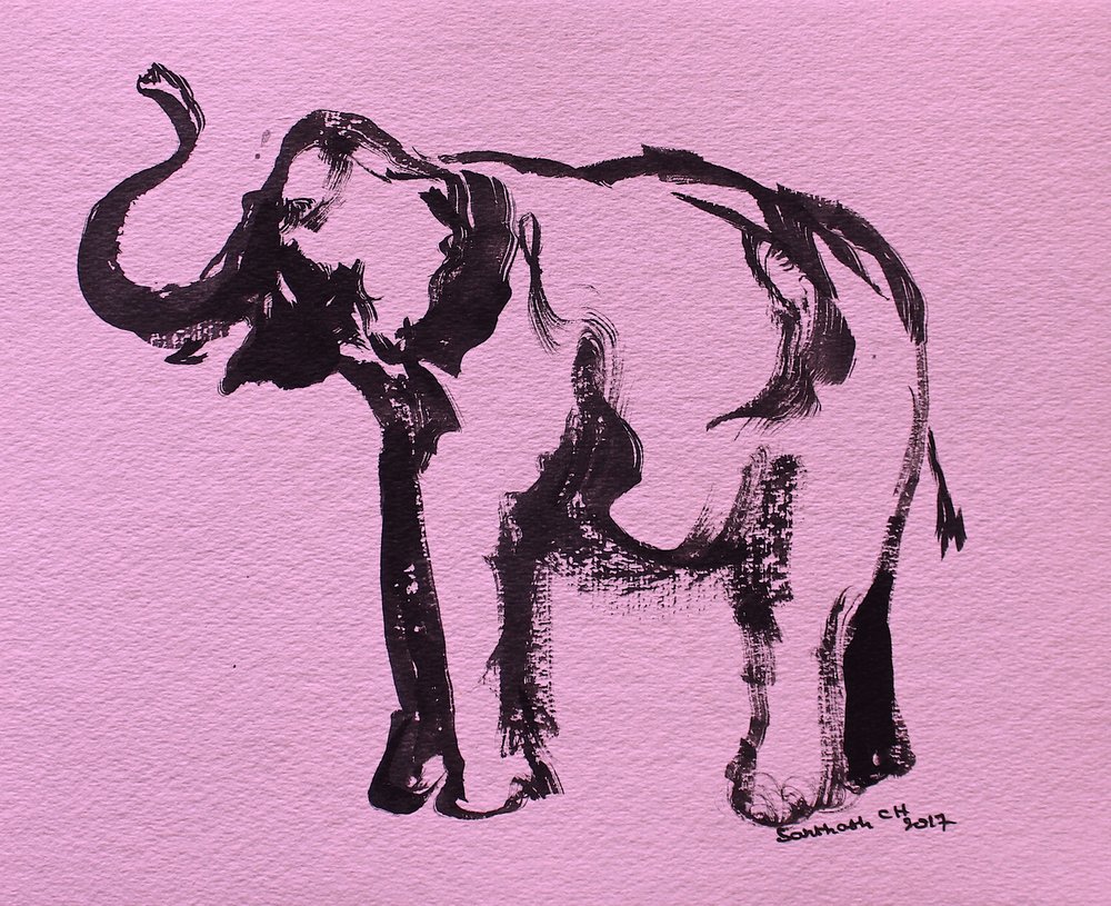 Pink Elephant Ink by Santhosh ch