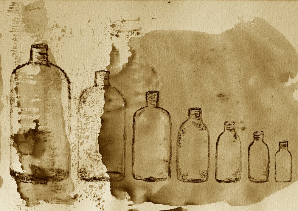 Rustic Sepia Bottles by Santhosh ch