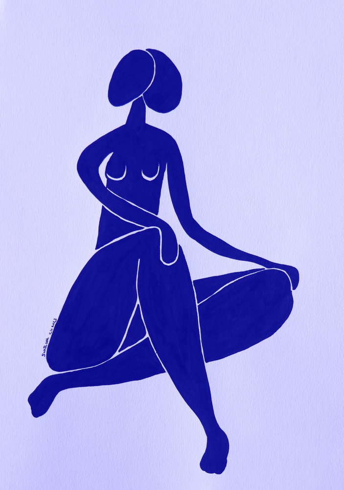 Serene Blue Silhouette by Santhosh ch