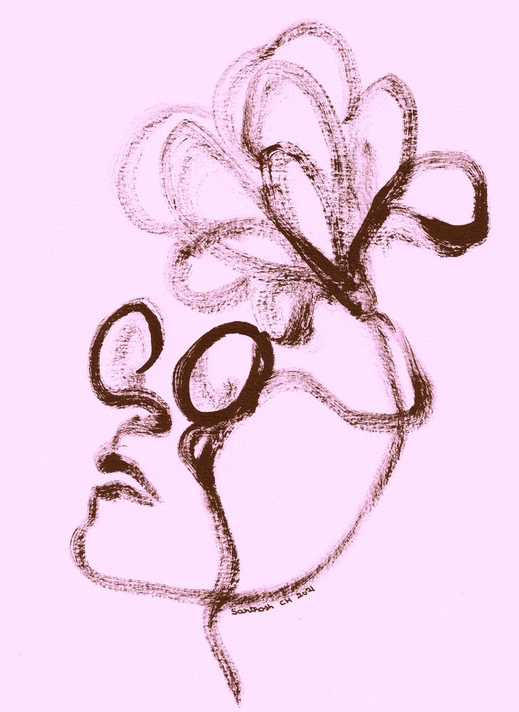 Serene Floral Portrait by Santhosh ch