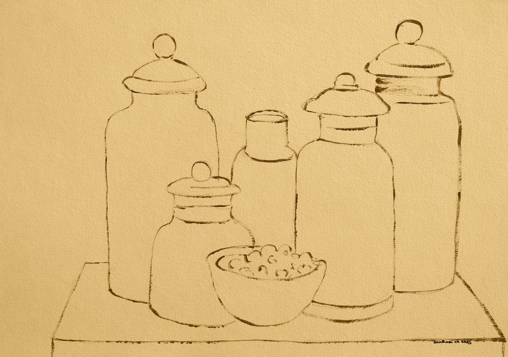 Simple Kitchen Jars Still Life by Santhosh ch