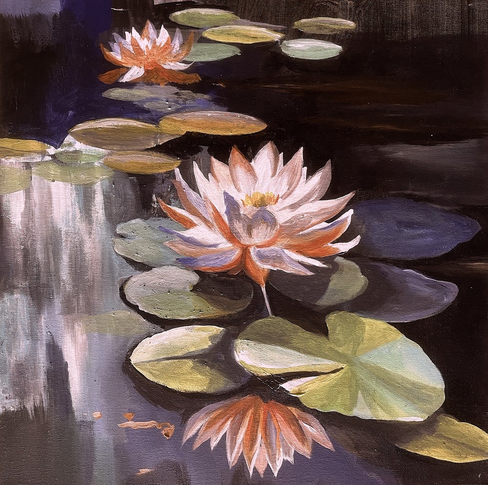 Tranquil Water Lilies by Santhosh ch