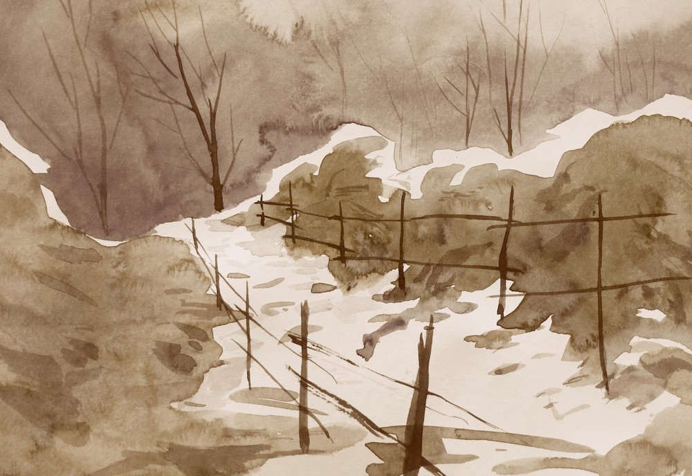 Tranquil Winter Path by Santhosh ch