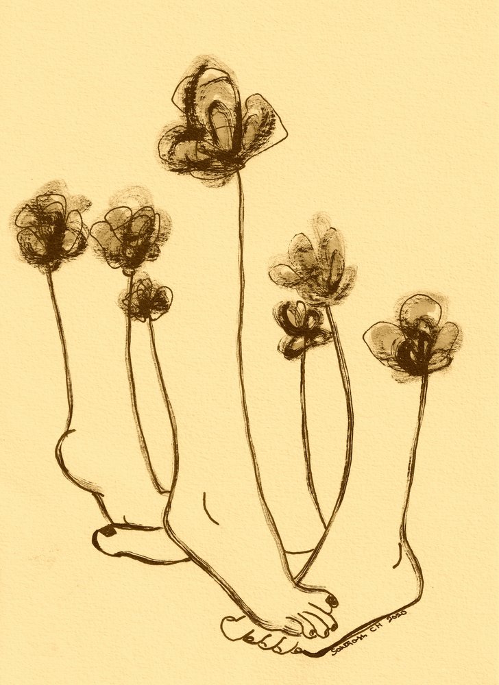 Whimsical Feet Flowers by Santhosh ch