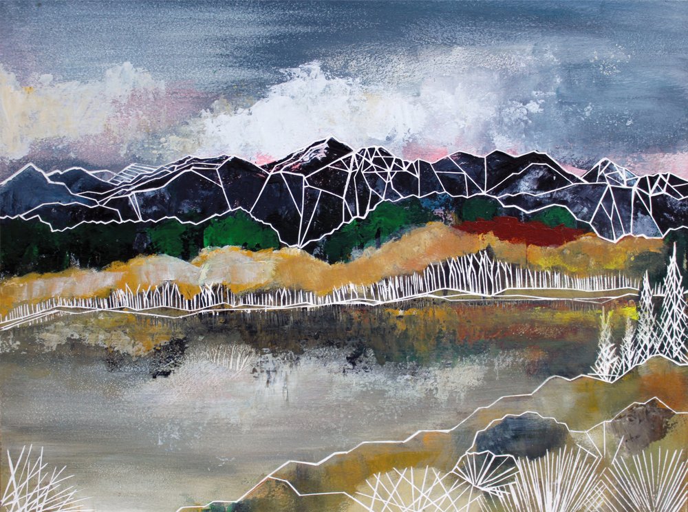 Abstract Mountain Serenity by Sarah Fitzgerald