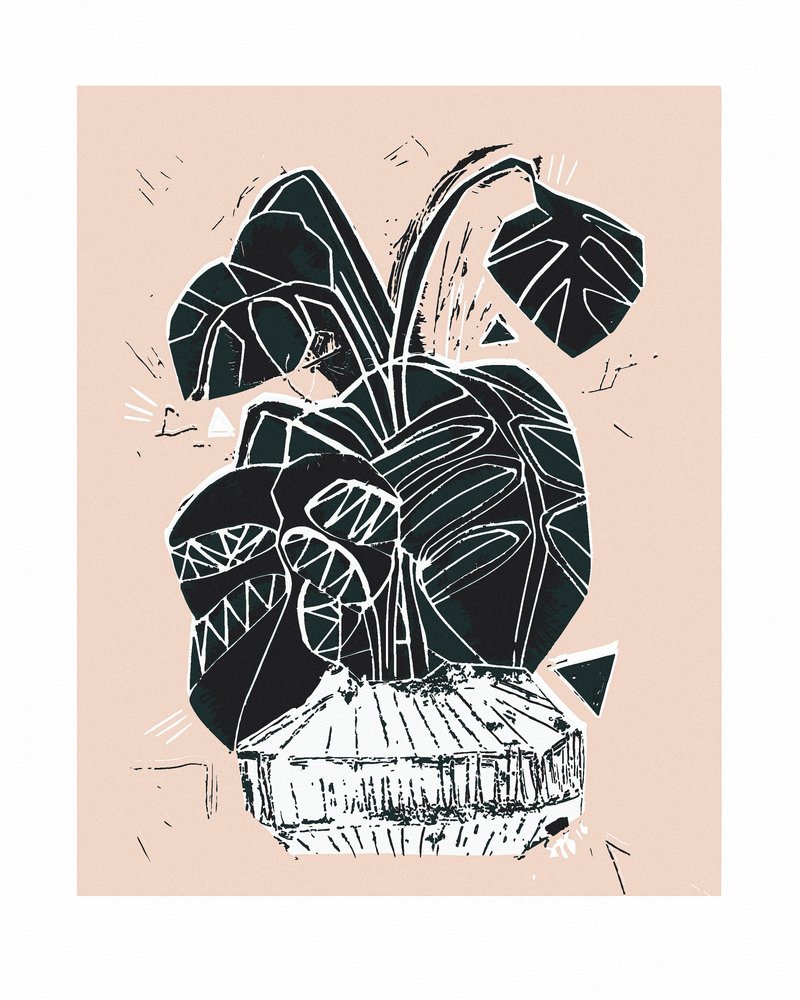 Abstract Potted Plant by Sarah Fitzgerald