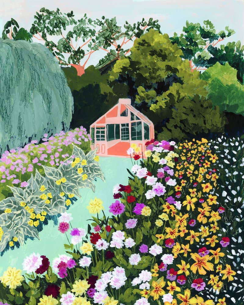 Blooming Garden Greenhouse by Sarah Gesek