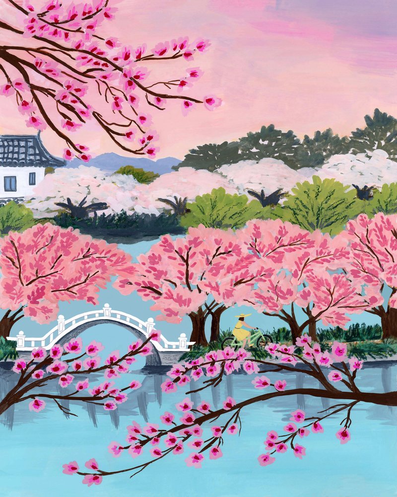 Cherry Blossom Serenity by Sarah Gesek