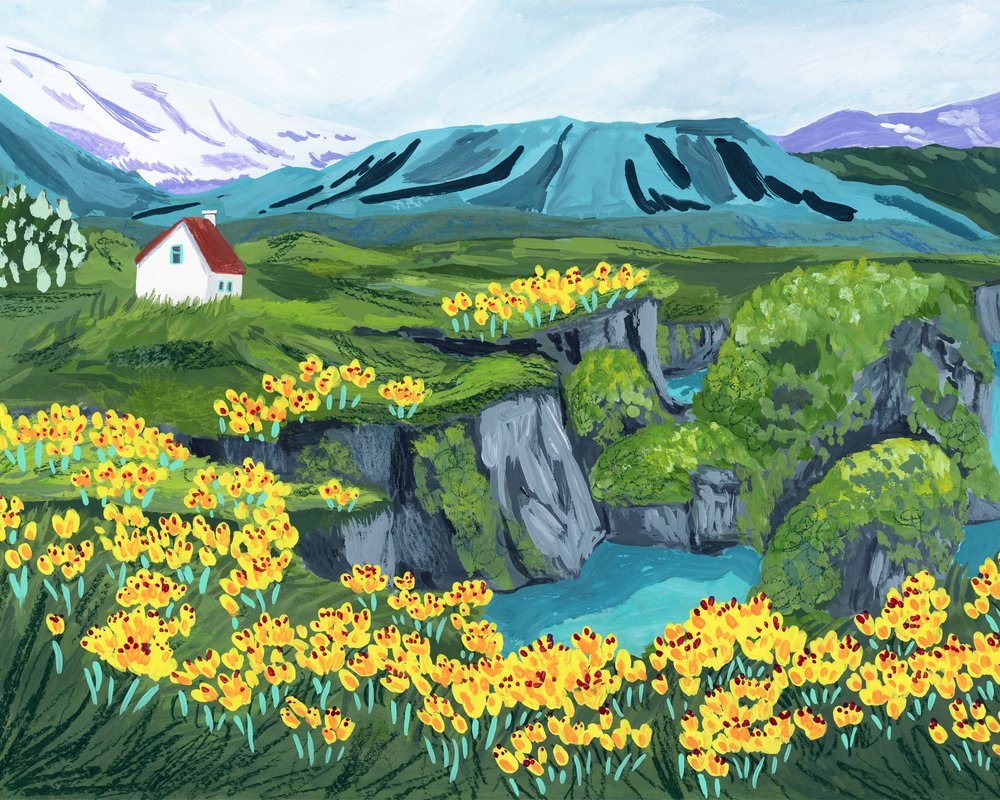 Vibrant Mountain Valley by Sarah Gesek