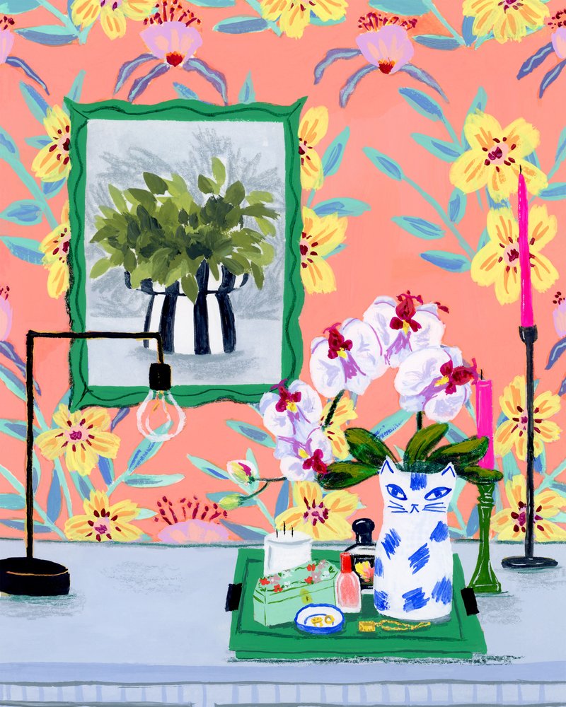Vibrant Tropical Table by Sarah Gesek