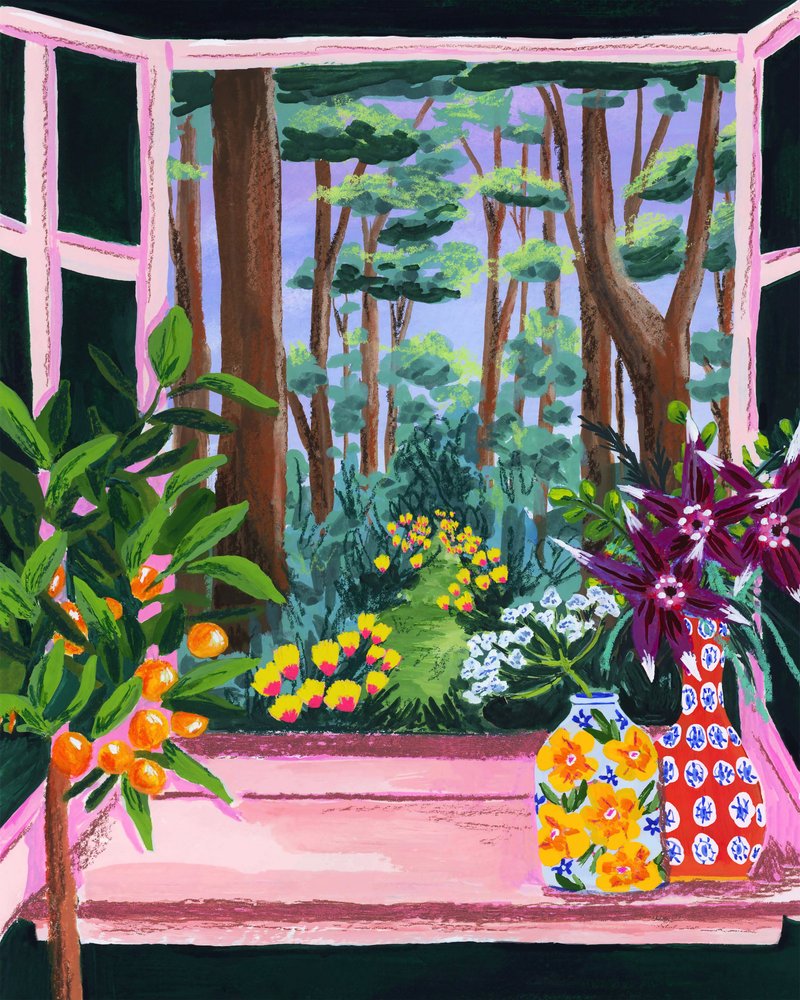Vibrant Window Garden by Sarah Gesek