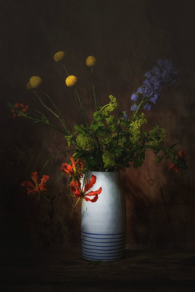 Elegant Floral Still Life by Saskia Dingemans