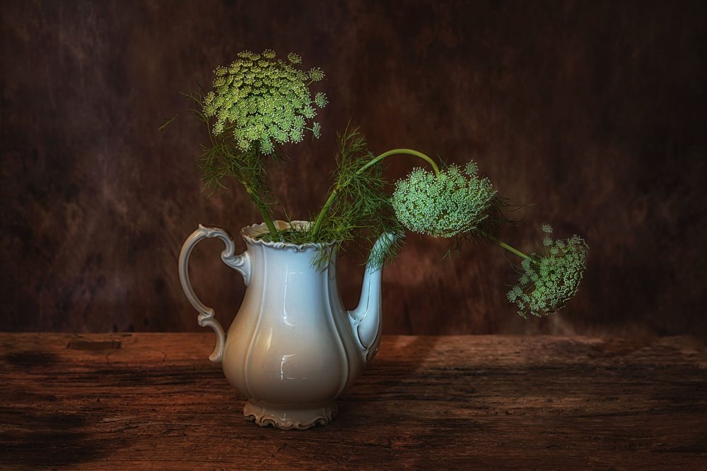 Rustic Floral Pitcher by Saskia Dingemans