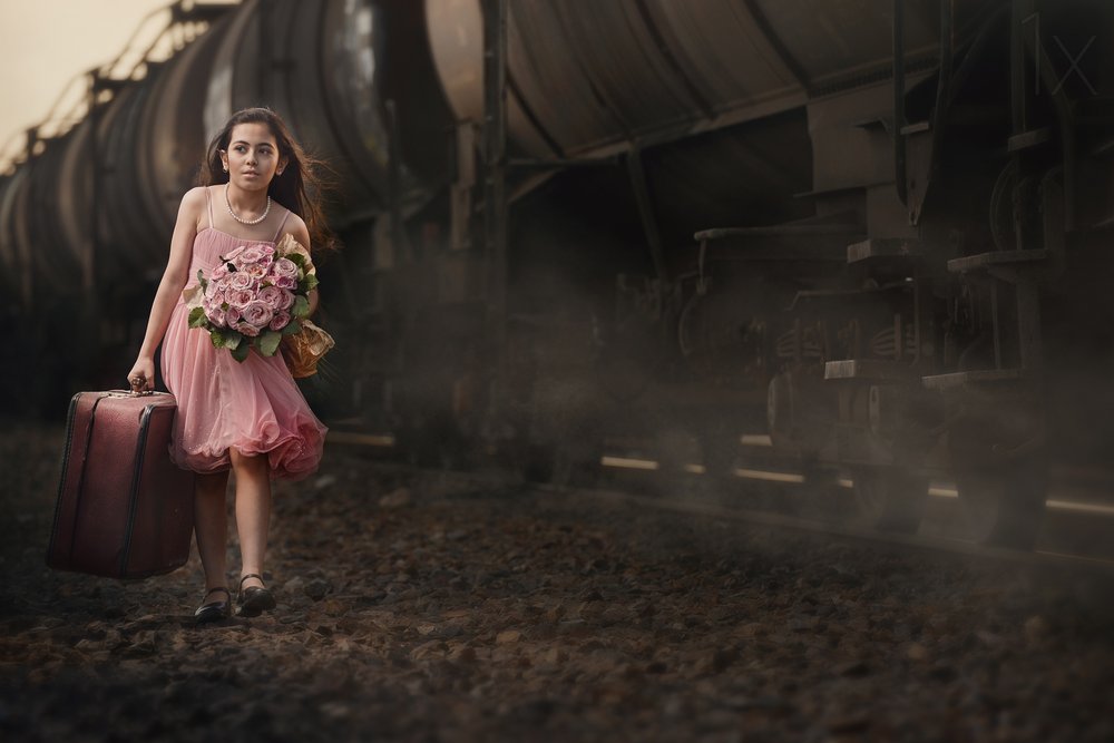 Pink Dress Train Journey by See Plus