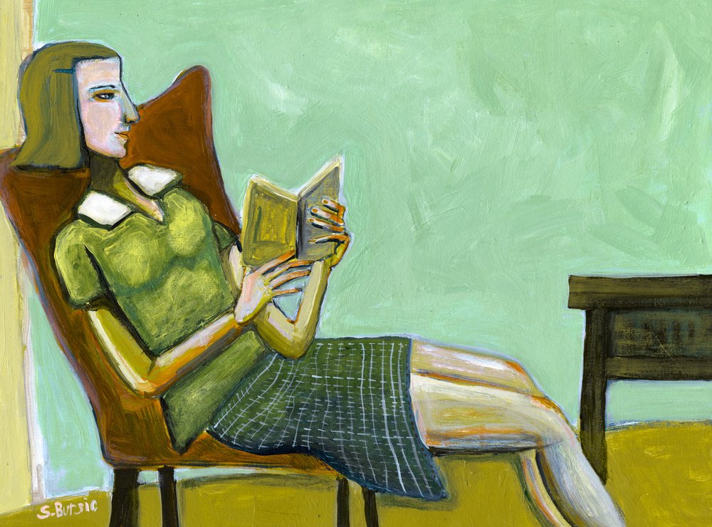 Quiet Reading Woman by Sharyn Bursic