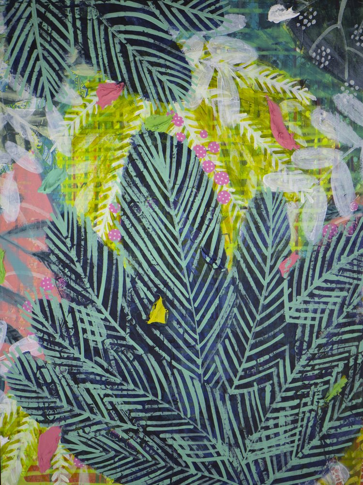 Vibrant Tropical Foliage by Shelley Hampe