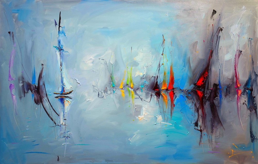 Abstract Boats Reflections by Stanislav Lazarov