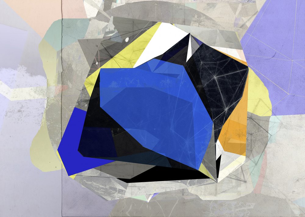 Abstract Blue Geometry by Stefan Fransson