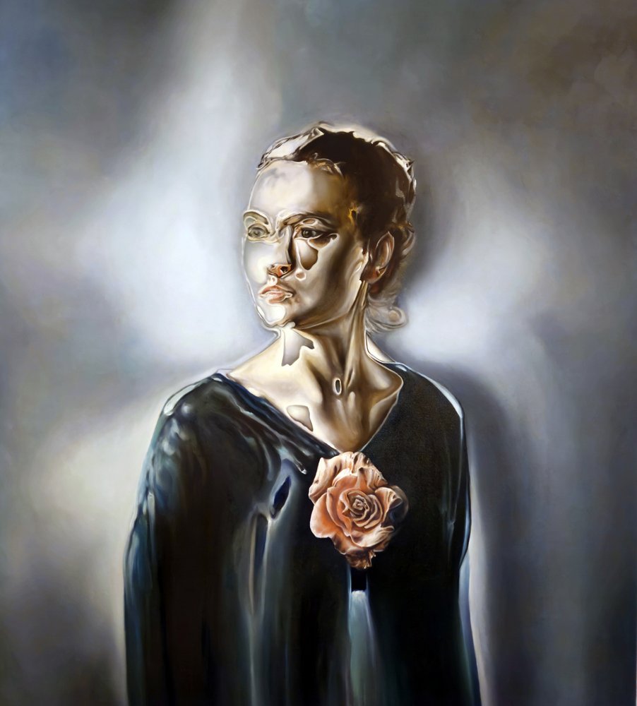Mysterious Woman With Rose by Stefano Mazzolini