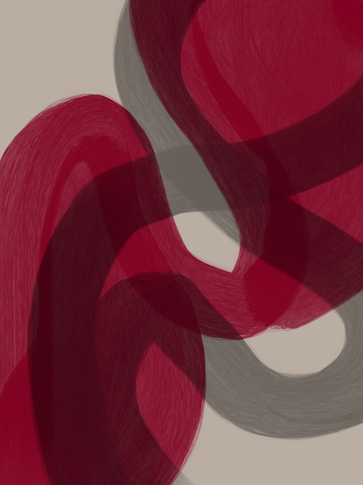 Abstract Crimson Flow by Studio Palette