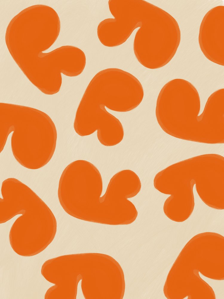 Abstract Orange Shapes by Studio Palette
