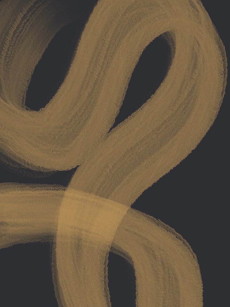 Golden Abstract Flow by Studio Palette