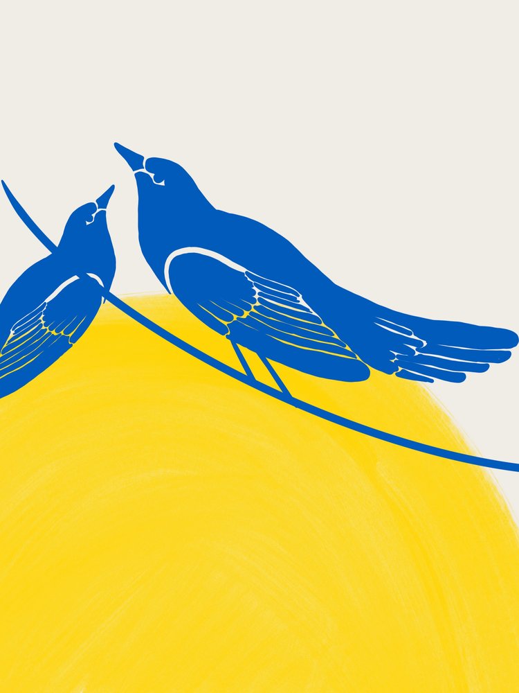 Hopeful Blue Birds by Studio Palette