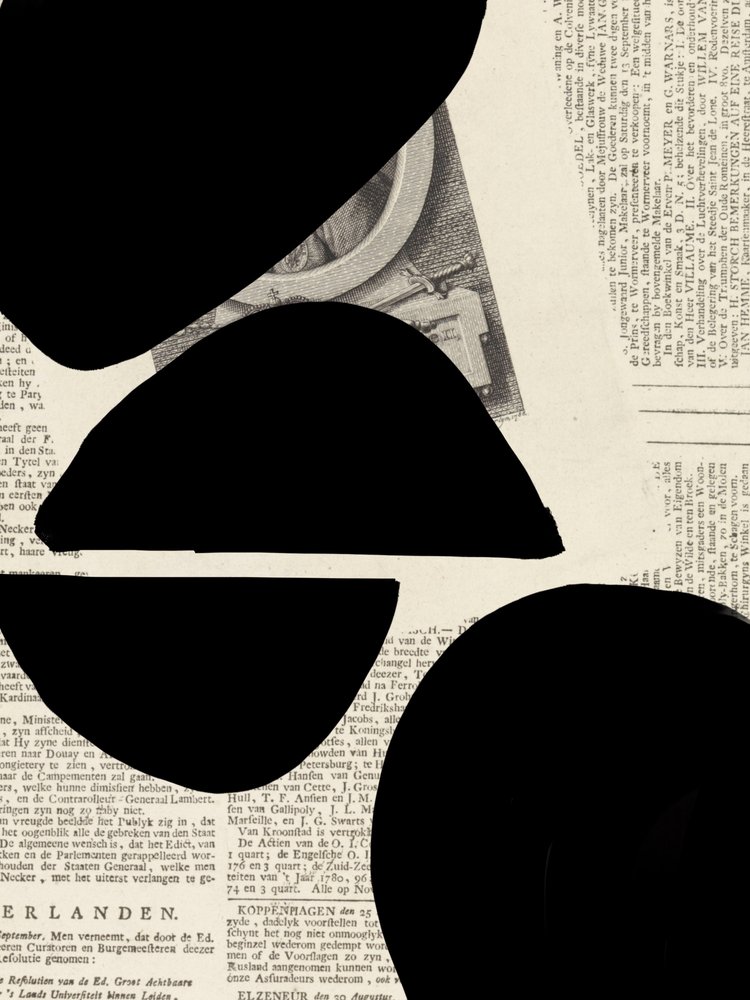 Organic Black Shapes Collage by Studio Palette