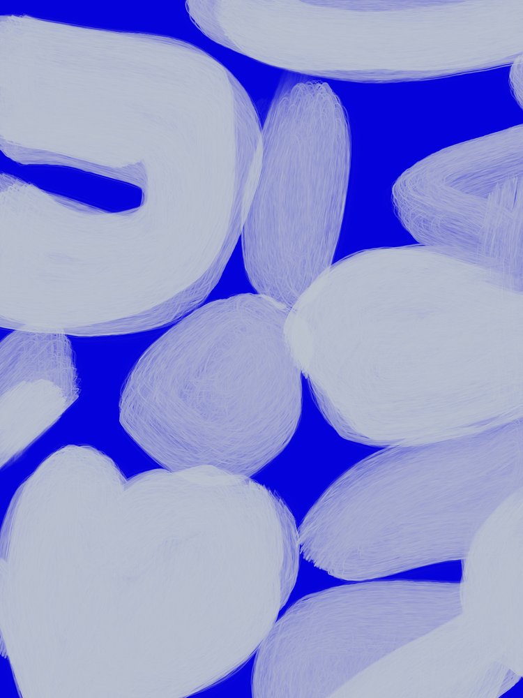Serene Blue Abstract Shapes by Studio Palette
