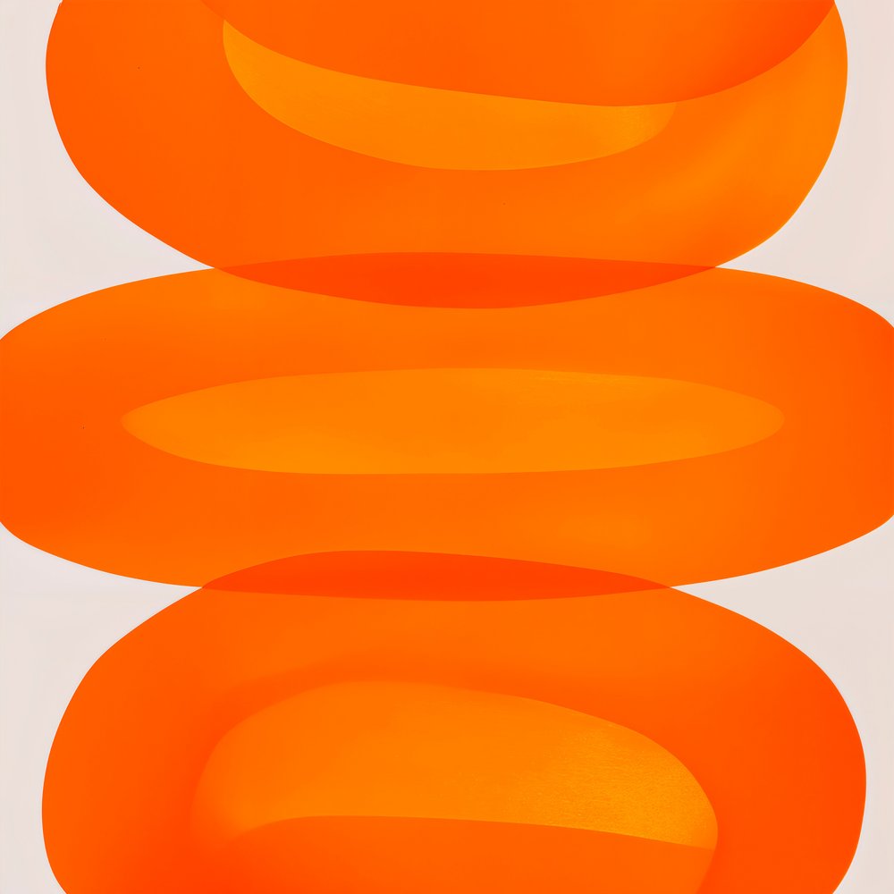 Stacked Orange Ovals by Studio Palette
