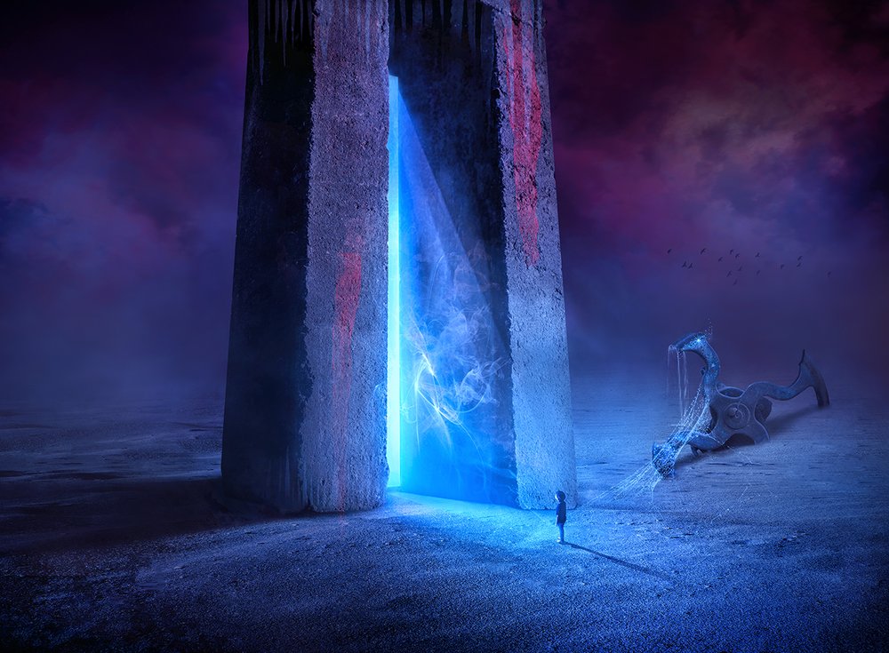 Mysterious Blue Portal by Sulaiman Almawash