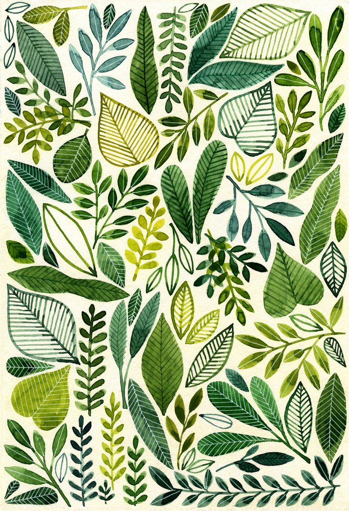 Botanical Leaves Medley by Susan Black