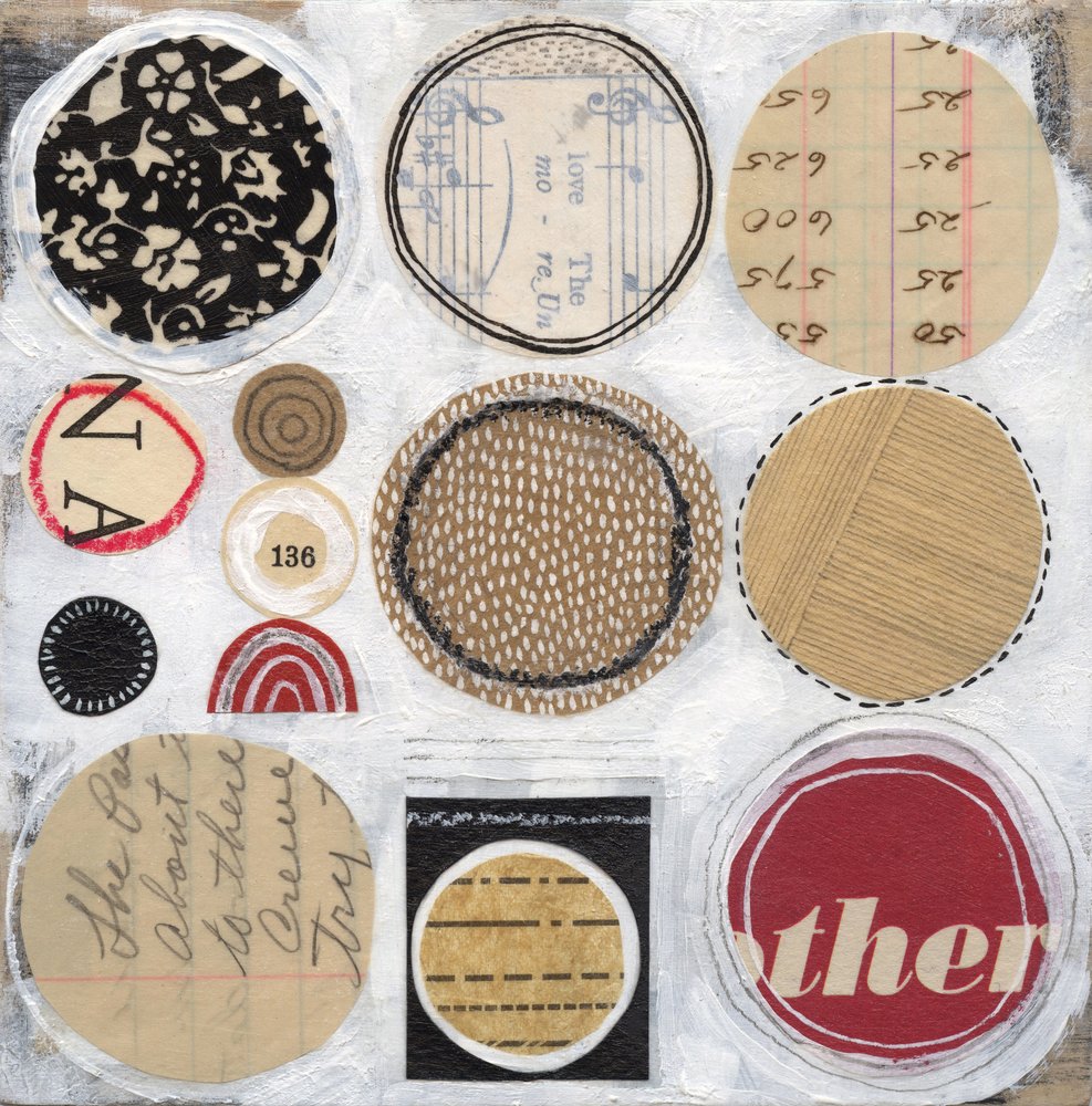 Textured Abstract Circles by Susan Black