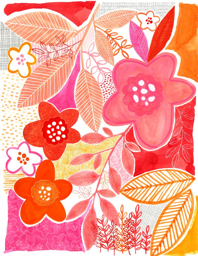 Vibrant Botanical Blooms by Susan Black