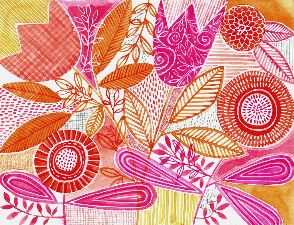 Vibrant Botanical Blooms by Susan Black