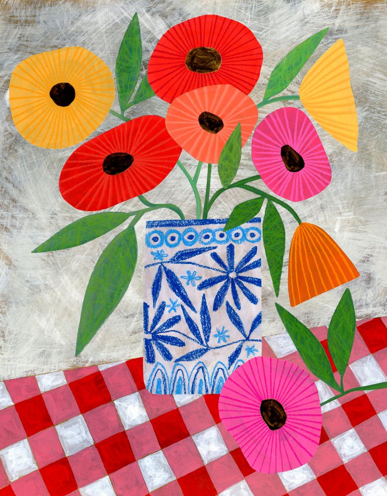 Vibrant Summer Poppies by Susan Black